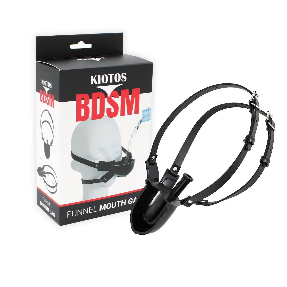 Kiotos BDSM Gag with Funnel & Pouring Cup – Comfortable