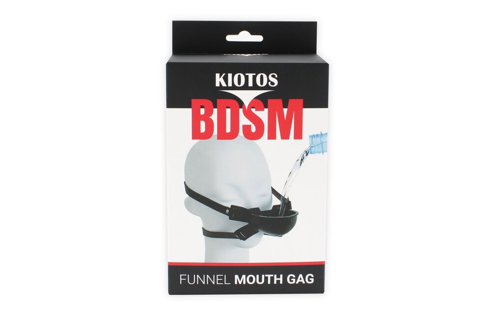 Kiotos BDSM Mundknebel mit Trichter & Becher – Bequem