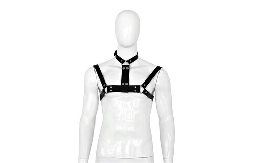 Leather Collar and Chest Strap for Men – Stylish & Cool