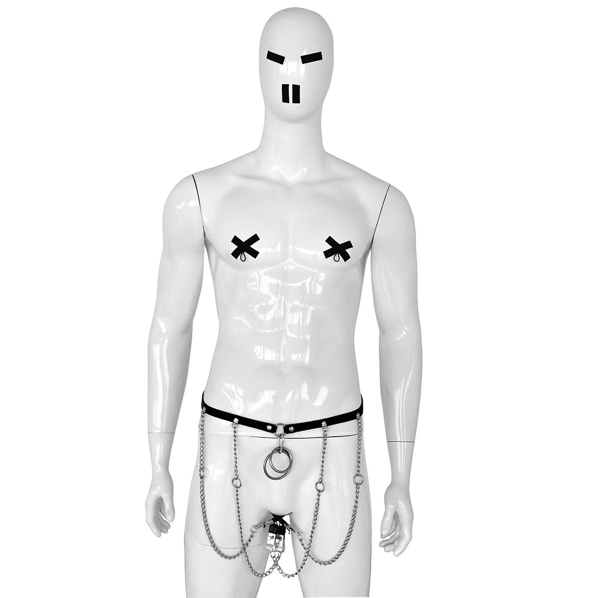 Leren Heupriem met Ringen & 4 Klemmen voor BDSM M/V