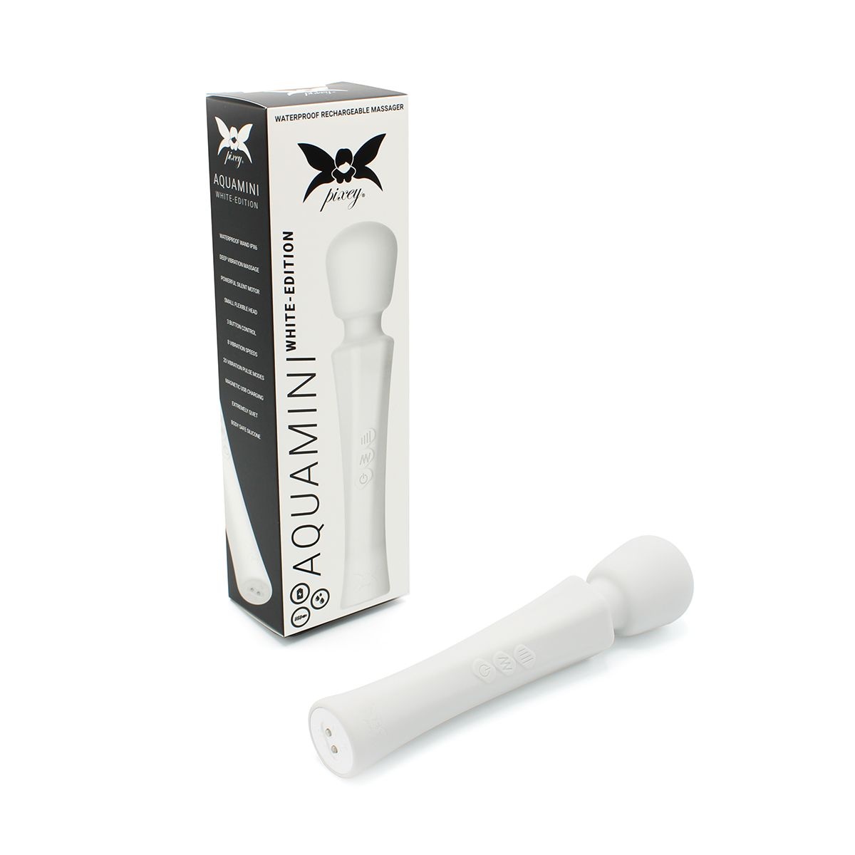Pixey Aquamini Wand Vibrator - Stil, Waterdicht & Oplaadbaar