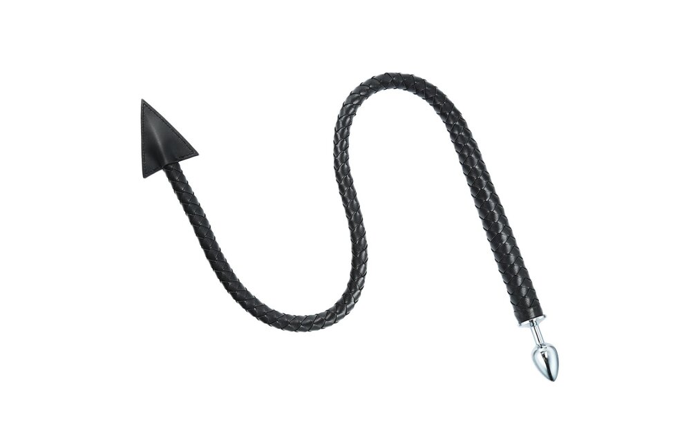Duivelsstaart Buttplug & Gevlochten Zweep 2-in-1 Accessoire