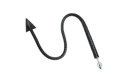 Duivelsstaart Buttplug & Gevlochten Zweep 2-in-1 Accessoire