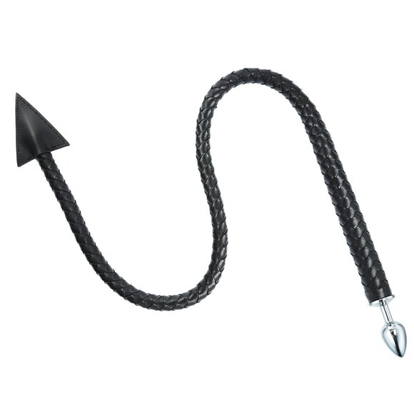 Devil Tail Butt Plug & Braided Whip 2-in-1 Accessory