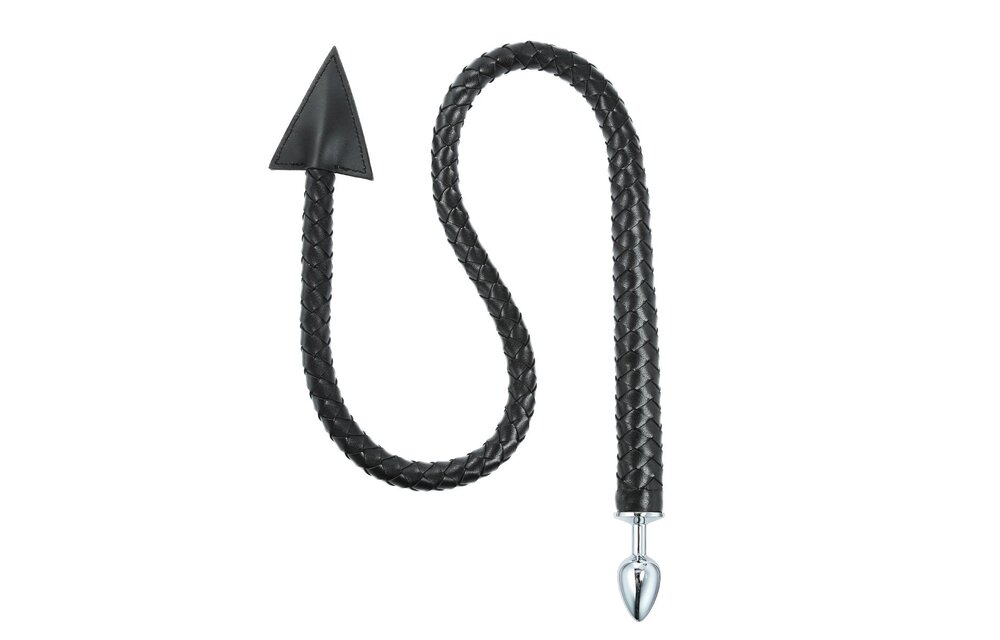 Devil Tail Butt Plug & Braided Whip 2-in-1 Accessory