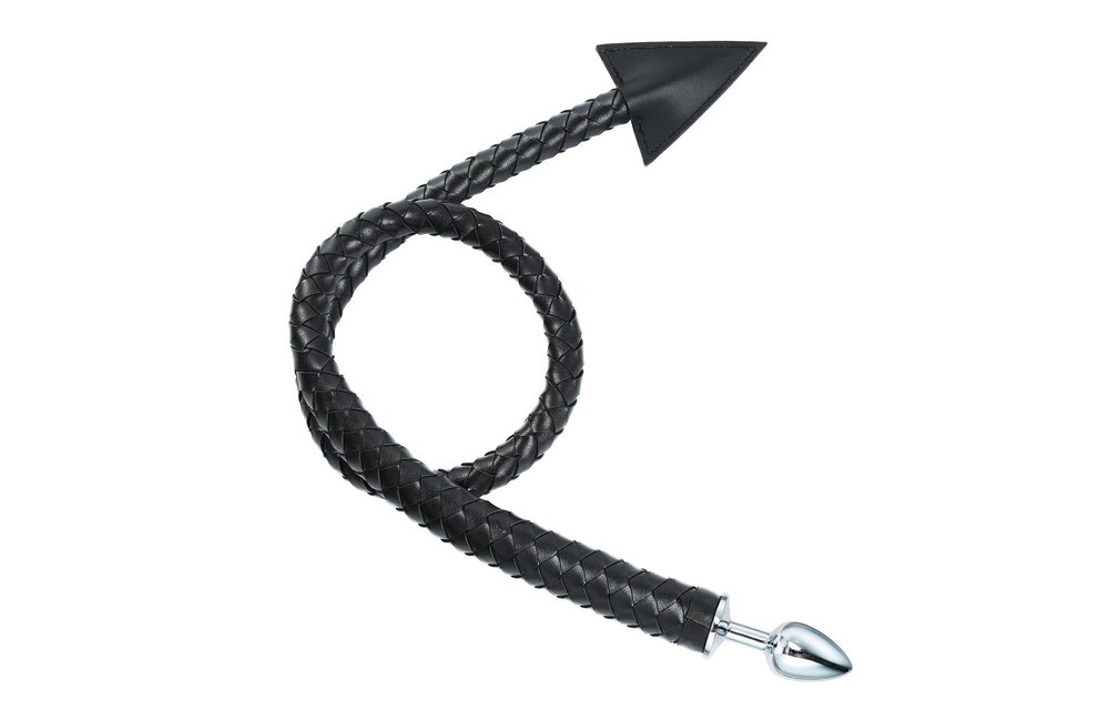 Duivelsstaart Buttplug & Gevlochten Zweep 2-in-1 Accessoire