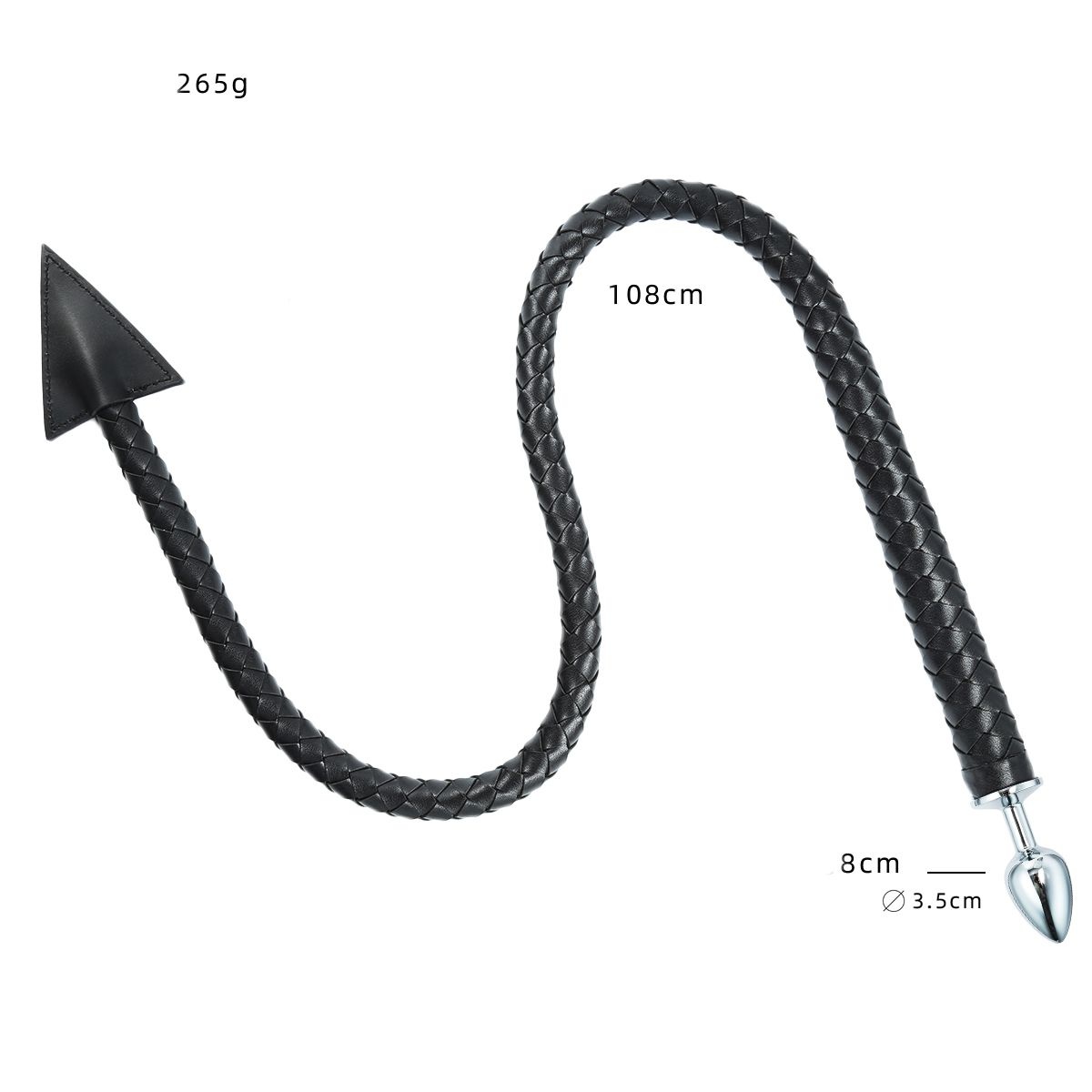 Devil Tail Butt Plug & Braided Whip 2-in-1 Accessory