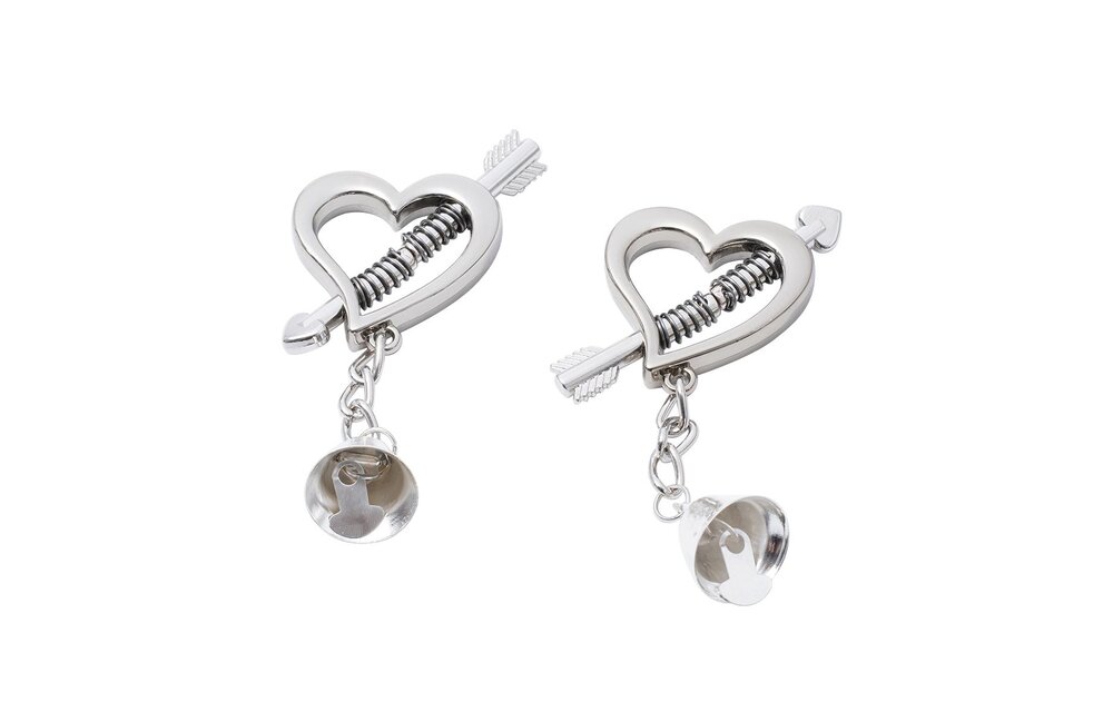 Heart-shaped Nipple Clamps with Spring – Playful & Romantic Pleasure