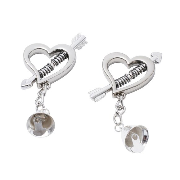 Heart-shaped Nipple Clamps with Spring – Playful & Romantic Pleasure