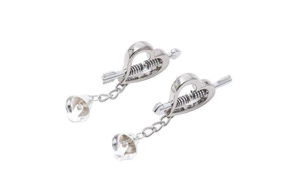 Heart-shaped Nipple Clamps with Spring – Playful & Romantic Pleasure