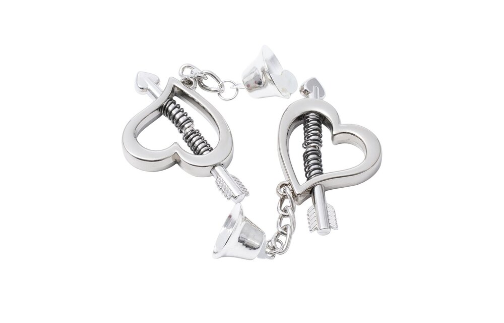 Heart-shaped Nipple Clamps with Spring – Playful & Romantic Pleasure