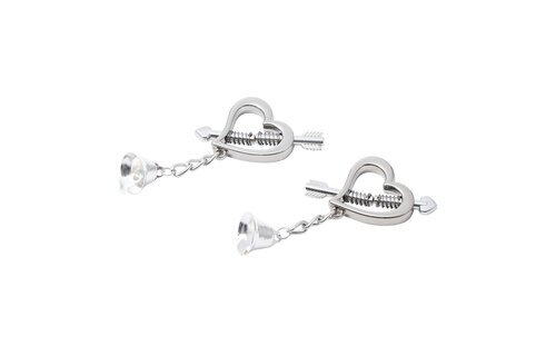 Heart-shaped Nipple Clamps with Spring – Playful & Romantic Pleasure