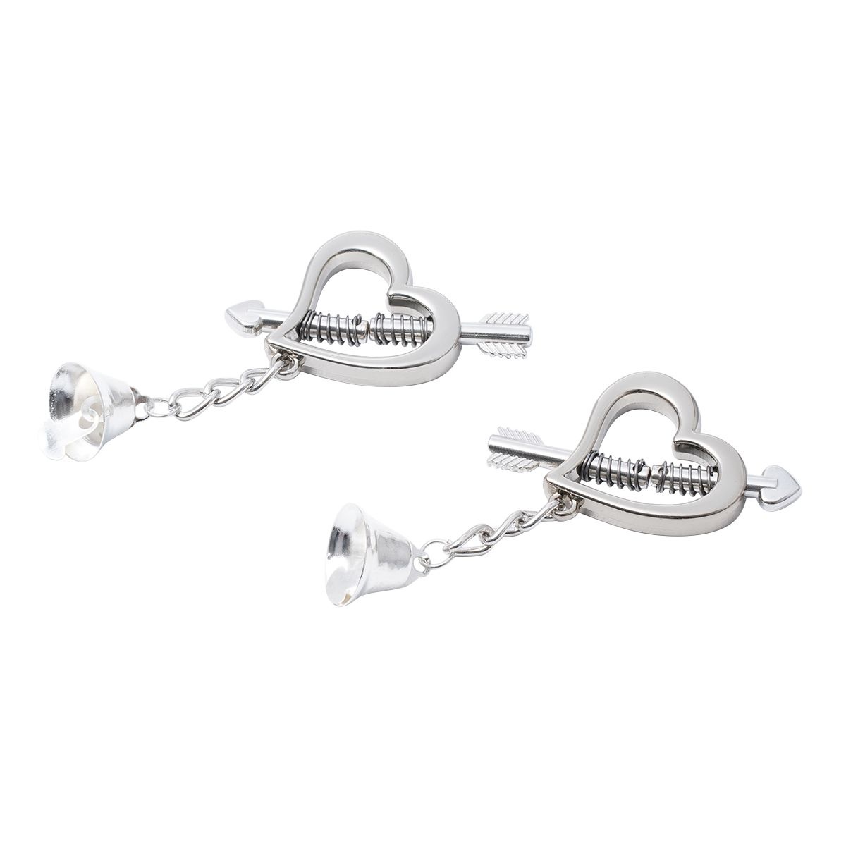 Heart-shaped Nipple Clamps with Spring – Playful & Romantic Pleasure
