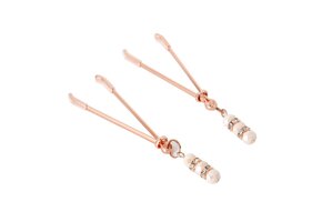 Rosa Nippelklemmen Pinchers mit Strasssteinen