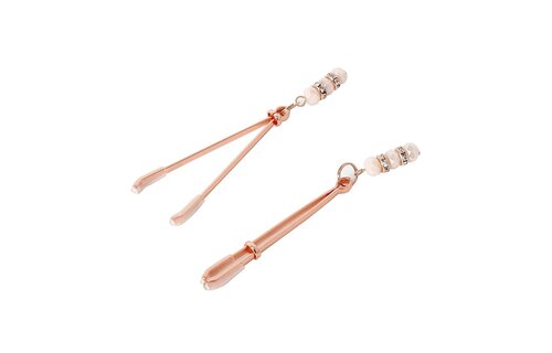 Rosa Nippelklemmen mit Strasssteinen | Elegant & sinnlich