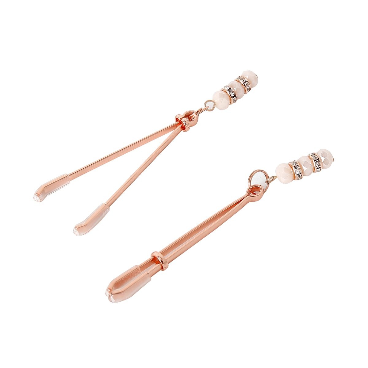 Pink Nipple Clamps with Rhinestones | Elegant & Sensual