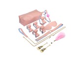 BDSM-Fliegenset Rosa – Luxuriöses 10-teiliges Set aus veganem Leder