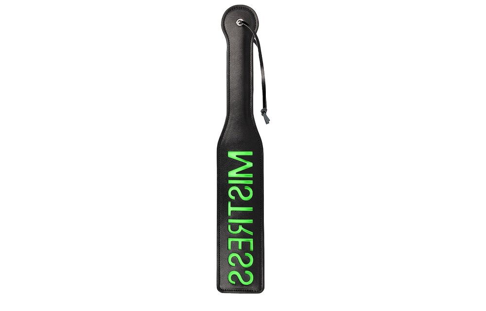 Mistress Paddle Glow In The Dark Neon Green | Ouch! Shots