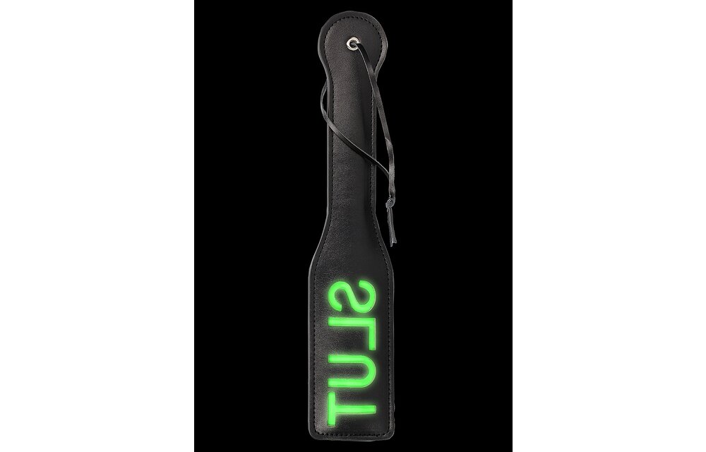 Slut Paddle Neon Grün – Glow-in-the-Dark-Bondage-Paddel