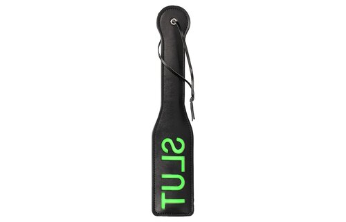 Slut Paddle Neon Grün – Glow-in-the-Dark-Bondage-Paddel