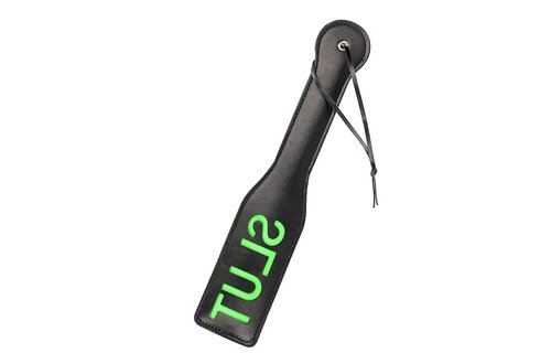 Slut Paddle Neon Grün – Glow-in-the-Dark-Bondage-Paddel