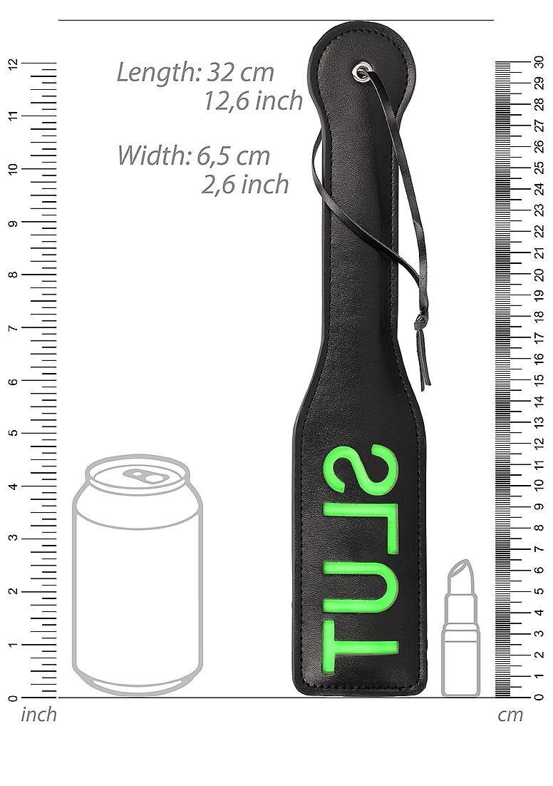 Slut Paddle Neon Grün – Glow-in-the-Dark-Bondage-Paddel