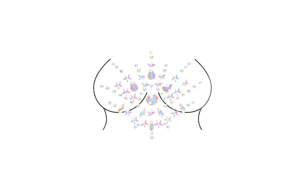 Lichaamsjuwelen Stickers Borst – Lichtgevende Blingsticker