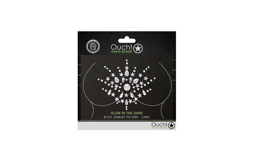 Lichaamsjuwelen Stickers Borst – Lichtgevende Blingsticker