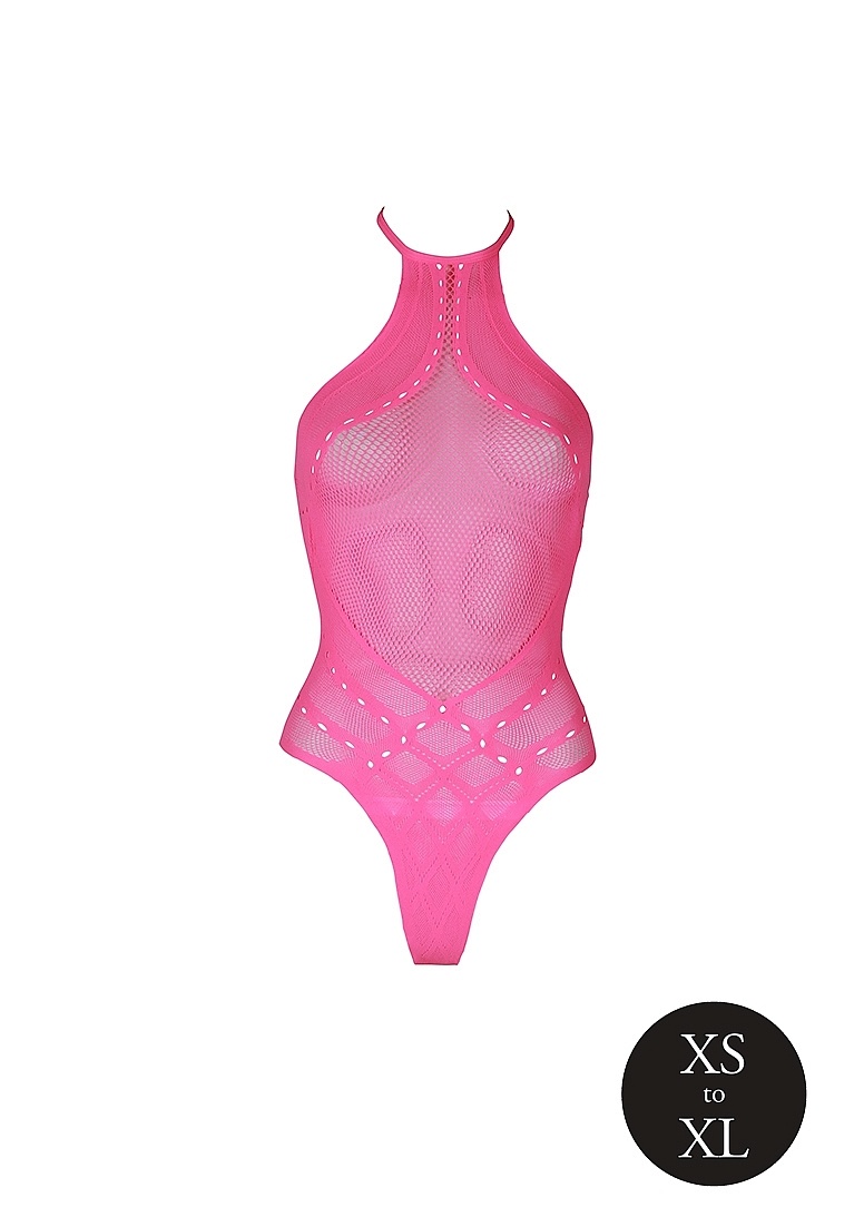 Body Met Halternek Neonroze | Plus Size Lingerie Xs-Xxxxl