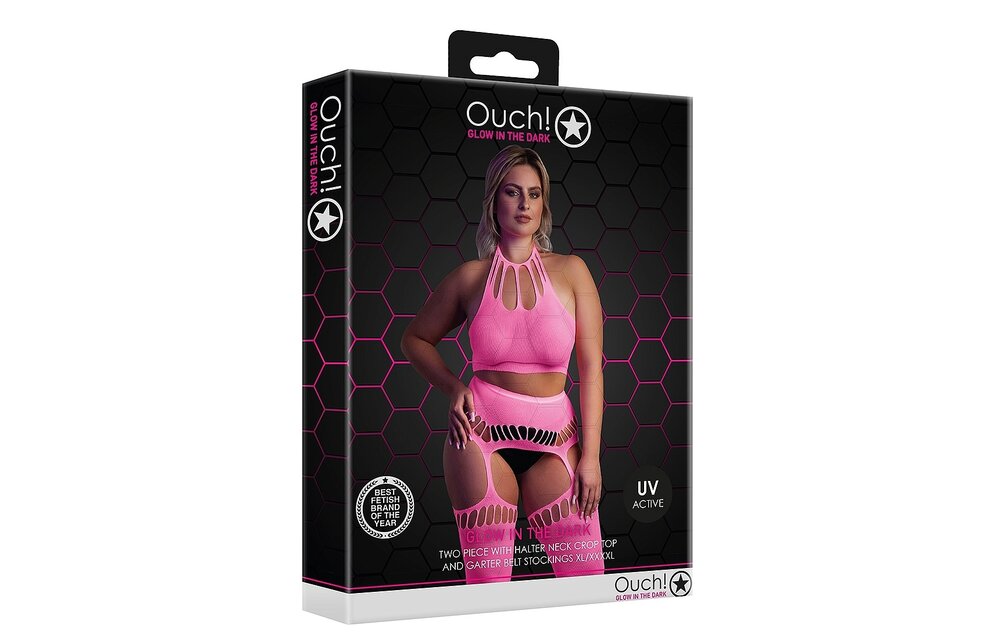 Neon Lingerie Set Crop Top & Kousen | Comfort & Stijl