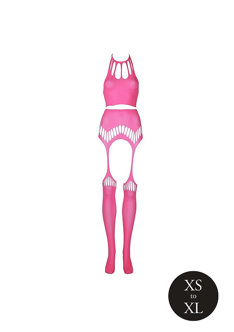 Neon-Lingerie-Set Crop Top & Strümpfe | Komfort & Stil