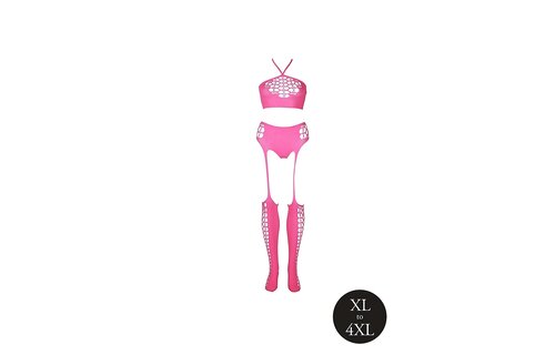 Two Piece with Crop Top and Stockings