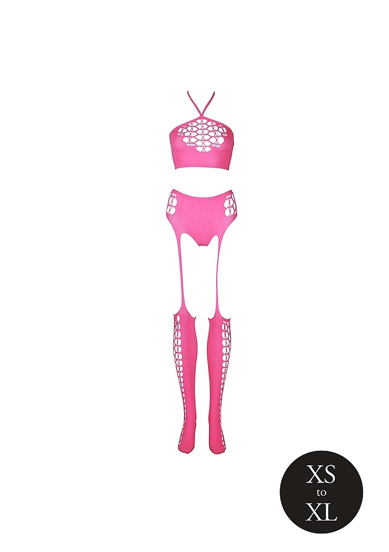 Two Piece with Crop Top and Stockings