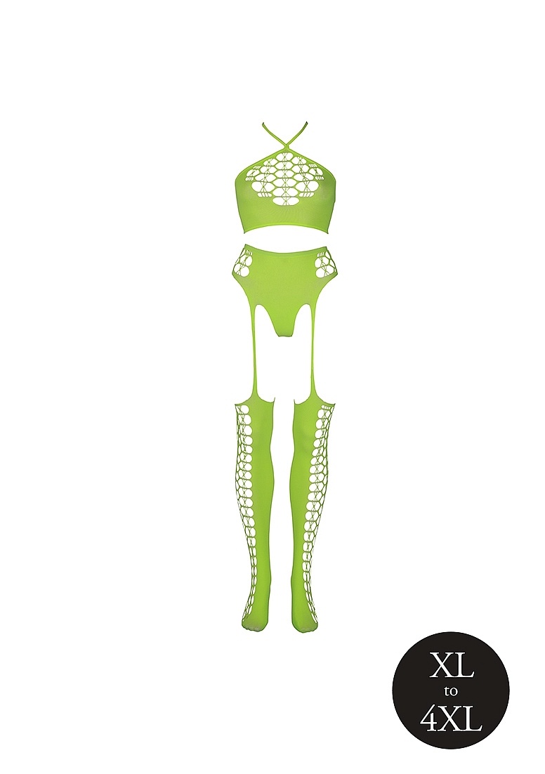 Two Piece with Crop Top and Stockings