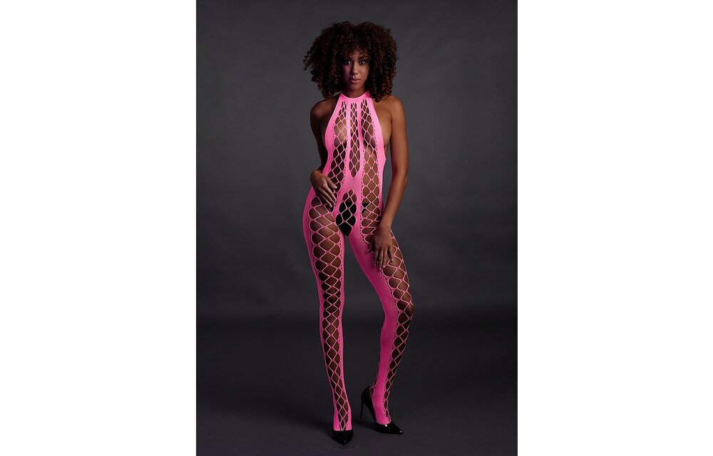 Bodystocking Met Halternek Neonroze – Ouch! By Shots