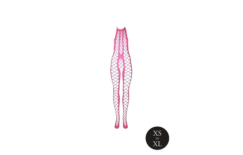 Bodystocking mit Neckholder Neonrosa – Ouch! By Shots