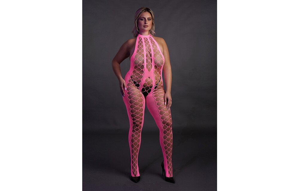 Bodystocking Met Halternek Neonroze – Ouch! By Shots