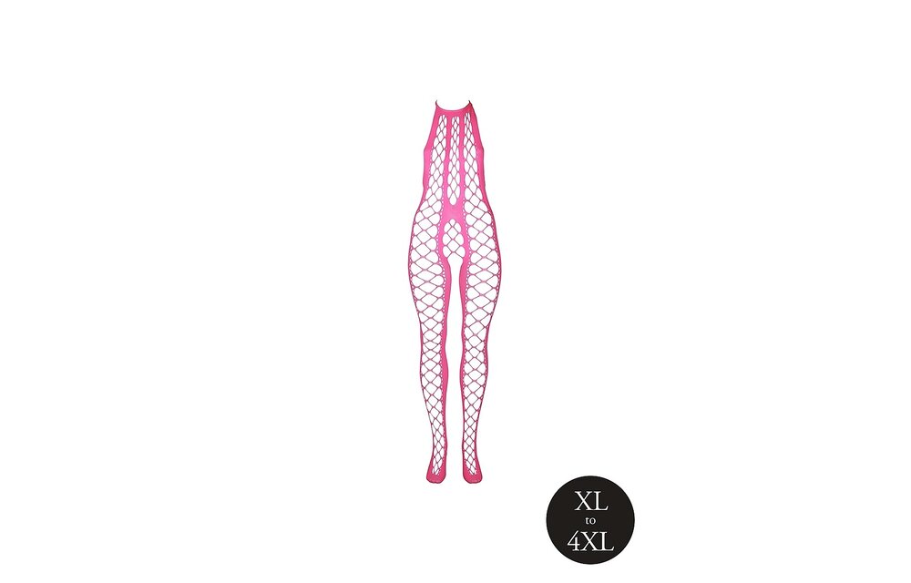 Bodystocking mit Neckholder Neonrosa – Ouch! By Shots