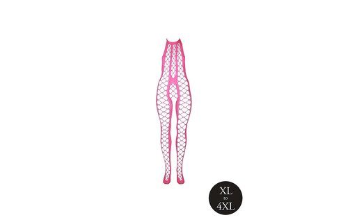 Bodystocking mit Neckholder Neonrosa – Ouch! By Shots