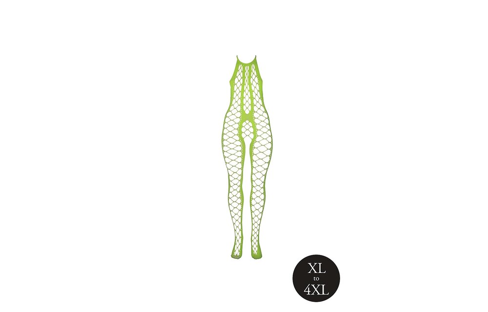 Bodystocking Met Halternek Neon Groen Plusmaat | Ouch! Shots