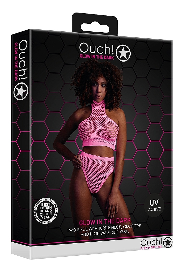 Neonrosa Rollkragenpullover & Slip – Festliche Dessous in Übergrößen