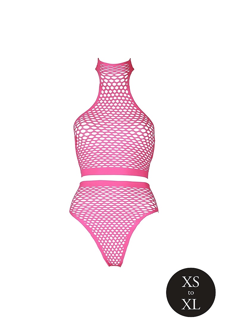 Neonrosa Rollkragenpullover & Slip – Festliche Dessous in Übergrößen