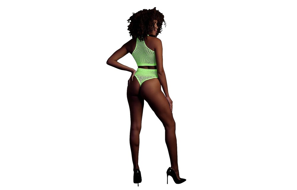 Neon Turtleneck & High Waist Briefs | Comfort & UV Glow