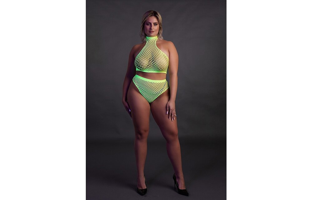 Neon Turtleneck & Slip Hoge Taille | Comfort & Uv Glow