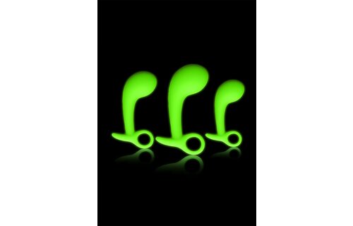 Prostate Set of 3 | Butt Plugs 10.5 - 14 cm Glow in the Dark