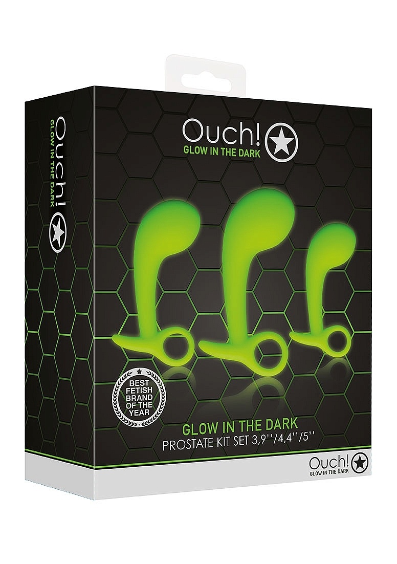 Prostaat Set Van 3 | Buttplugs 10,5 - 14 cm Glow in Dark