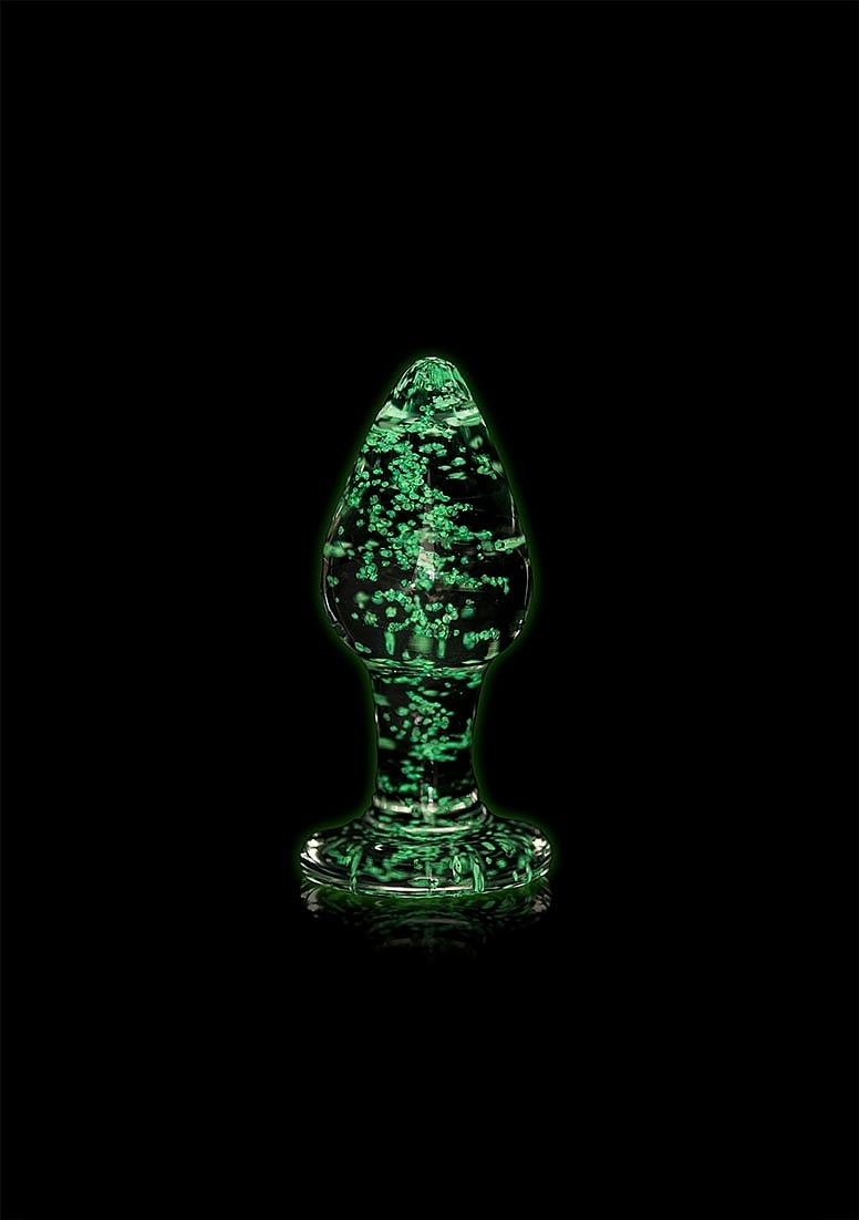 Glass Butt Plug 8 cm Glow in the Dark | Ouch! by Shots