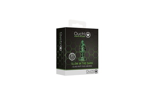 Glass Butt Plug 8 cm Glow in the Dark | Ouch! by Shots