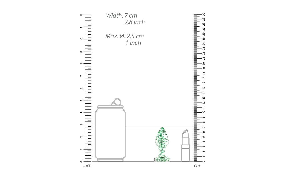 Glass Butt Plug 7 cm – Glow in the Dark Anal Pleasure