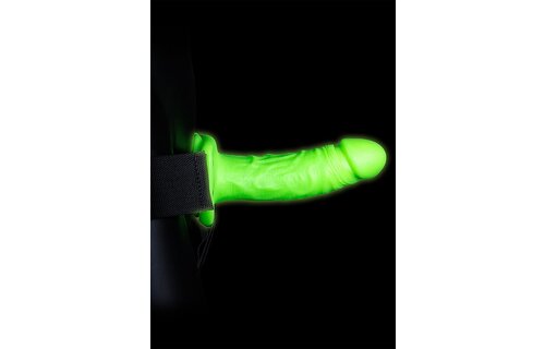 Realistischer Strap-On-Harness 18 cm – Glow in the Dark Fun